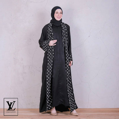 Black Lv Abaya HAC-0030