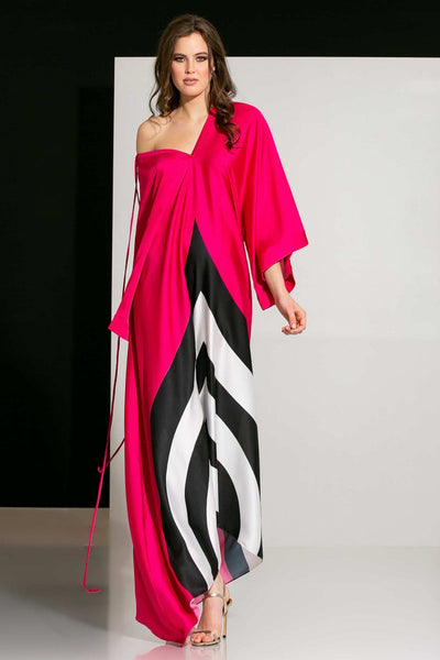 Pink Black Kaftan HWD-0029