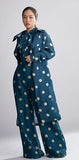 Teal &Cream Polka Dot Trench Cover HWD-0053