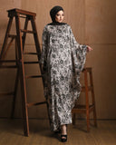 Black Floral Kaftan Abaya HAC-0025