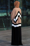 Cream Black Abaya HAC_0055