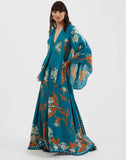 Blue & Orange Long Dress HWD-0059