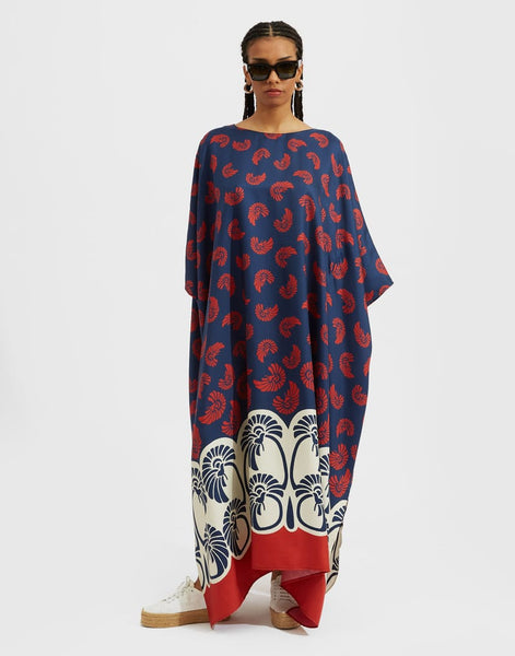 Blue Square Kaftan AUG-0014