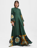 Bottle Green Long Dress HWD-0068