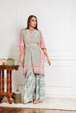 Teal Grean Kaftan & Sharara Set HEK-0005