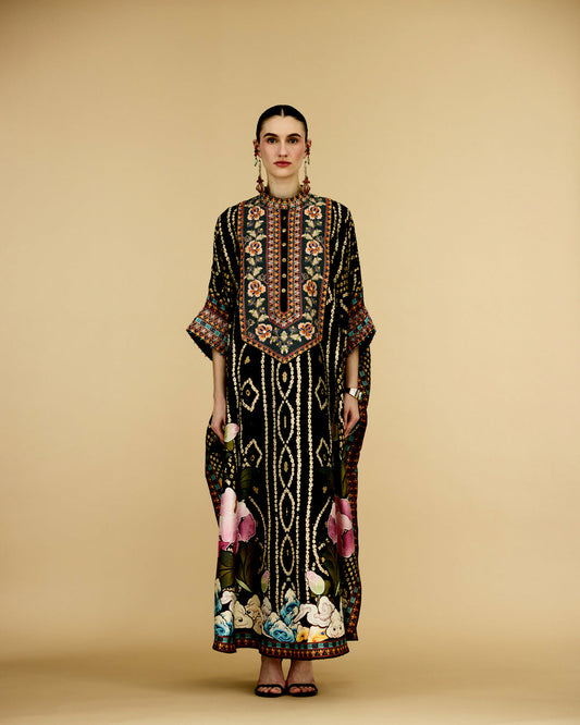 Black floral Kaftan