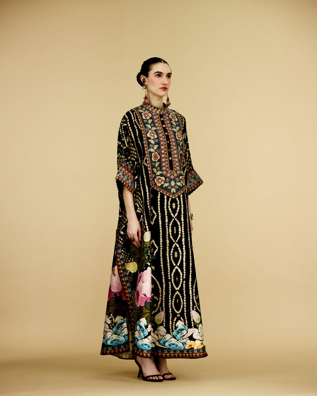 Black floral Kaftan