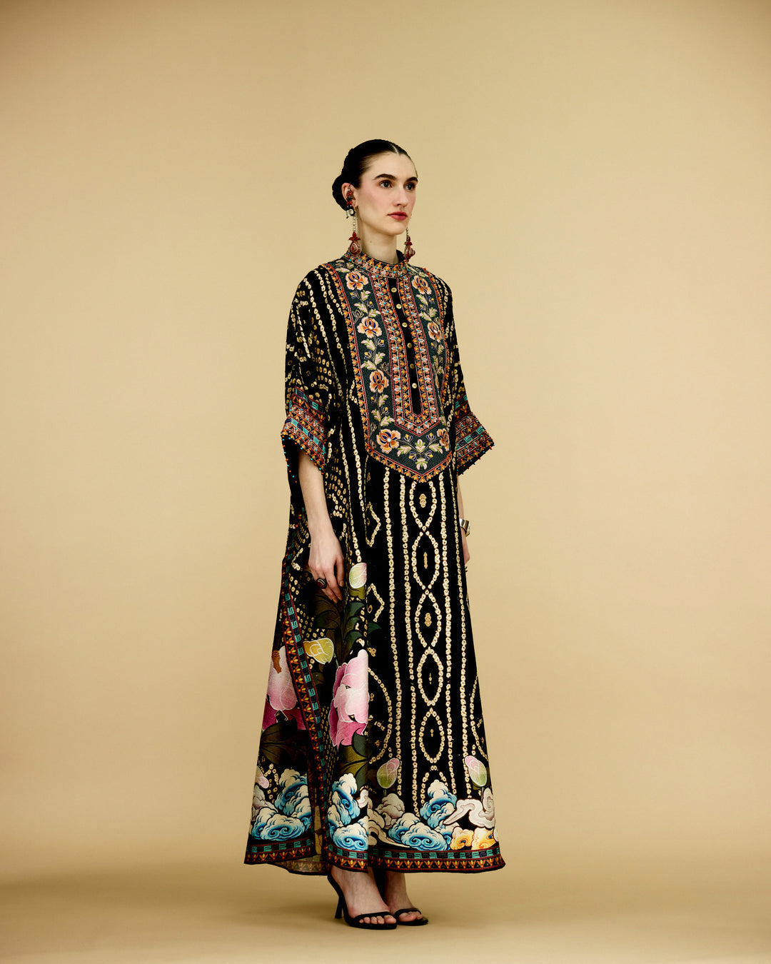 Black floral Kaftan