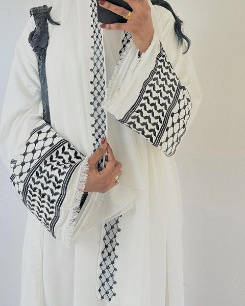 Black & White PST Abaya