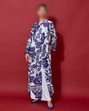 MARISA BLUE FLORAL PRINTED KAFTAN