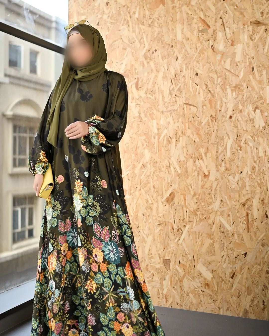 FLORAL GREEN ABAYA