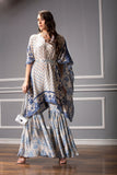 Navy Blue Kaftan & Sharara Set HEK-0004