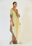 Bandhani Lime Kaftan HLK-0044