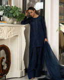 Farshi shalwar set blue