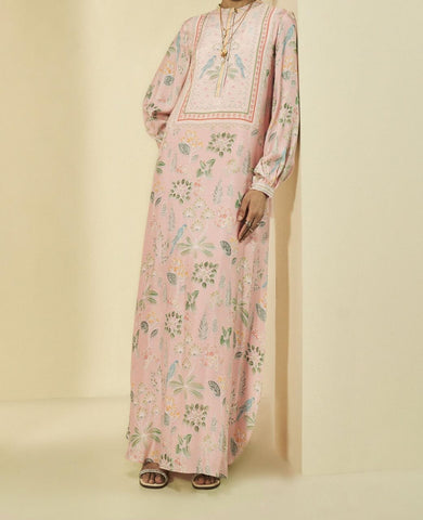 Wintson Floral Kaftan Shirt pink