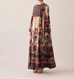 Suzani Raspberry Rust Anarkali Tunic