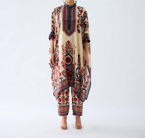 Suzani Rust long trousers Set