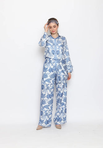 Blue Tiles Pant Set HCS-0015