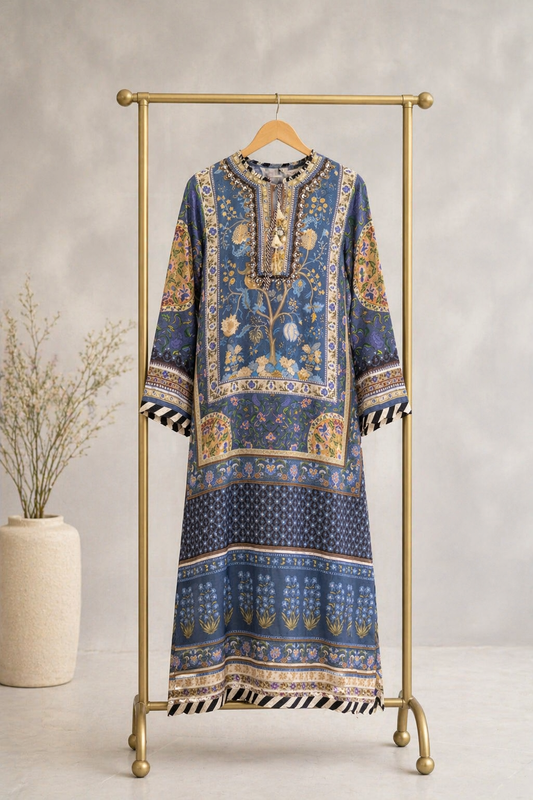 Ice Blue 💙 Kaftan Shirt