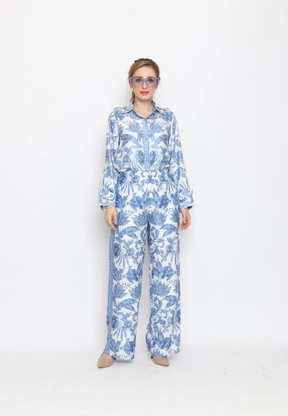 Blue Tiles Pant Set HCS-0015