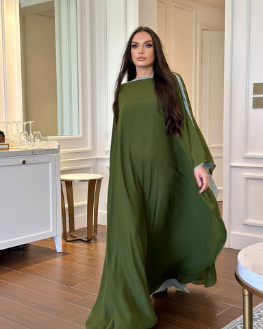 Double layer Kaftan green