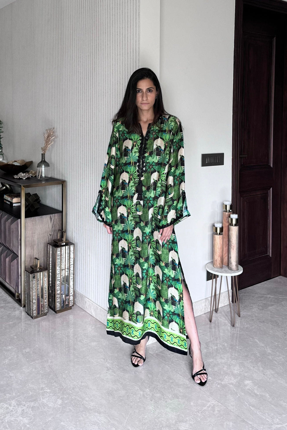 Green and Black kaftan Shirt