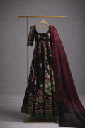 Black Printed Frock set