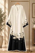 Black and White Kaftan Shirt