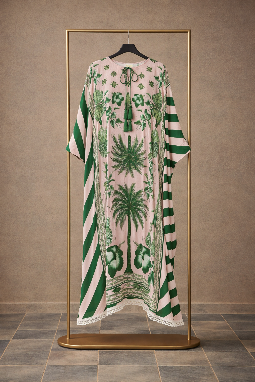 Tropical Green kaftan Shirt
