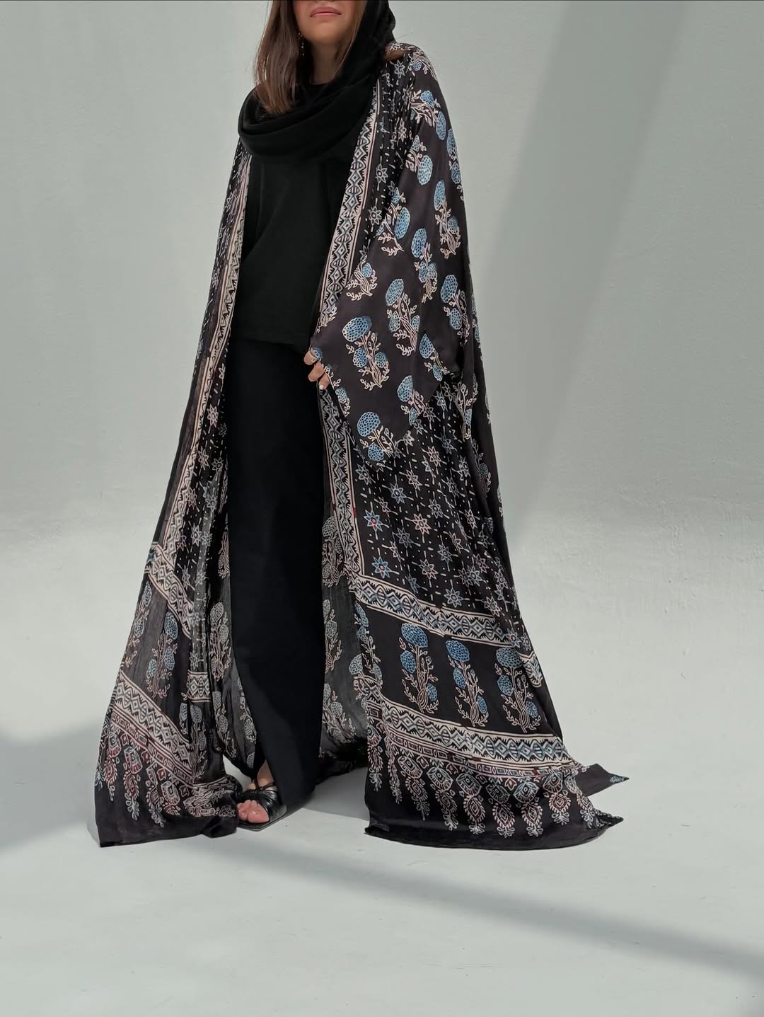 Black Silk Abaya