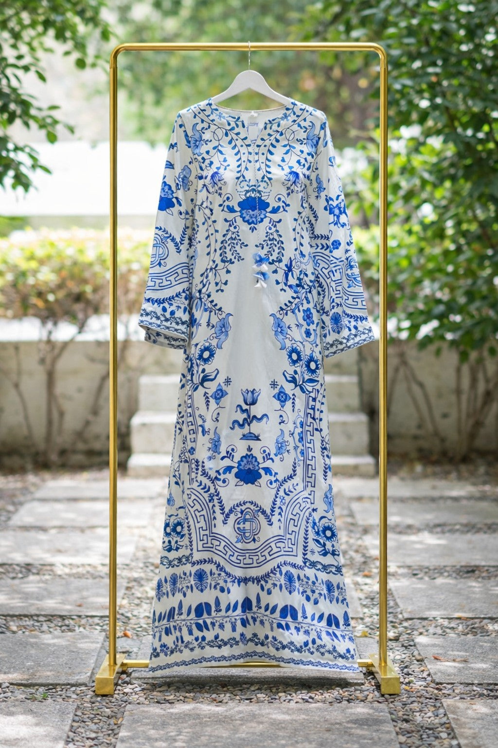 Blue Kaftan Shirt (printed only)