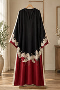 Black and Maroon Kaftan Shirt