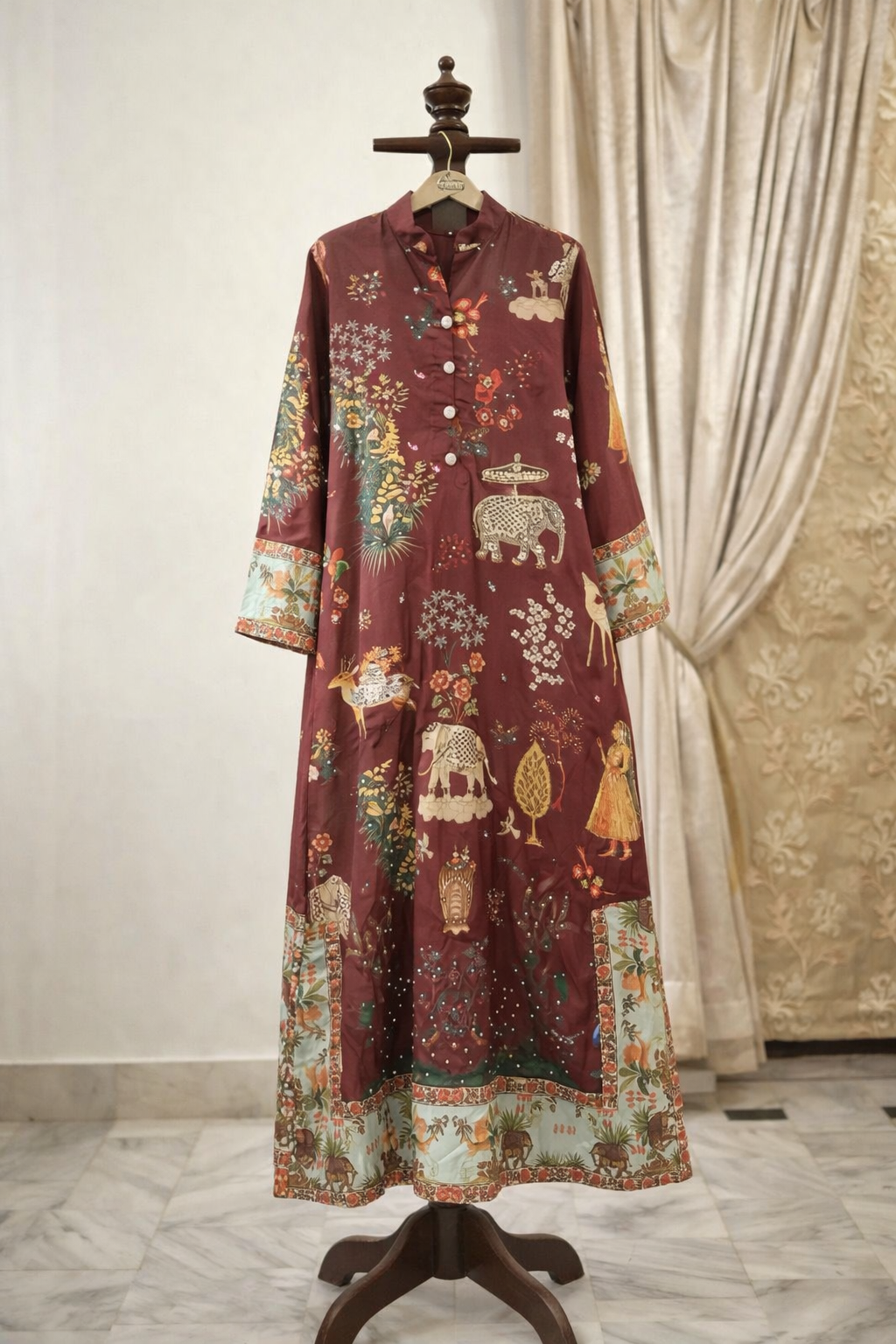 Mughal printed kaftan