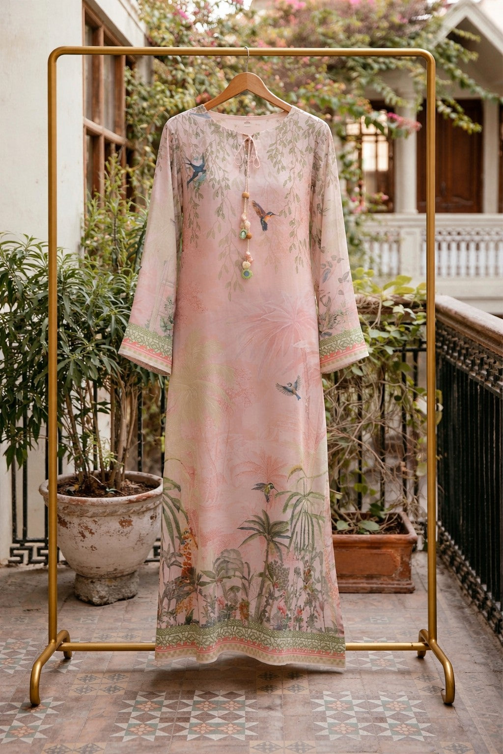 Pinkie Kaftan Shirt (printed only)