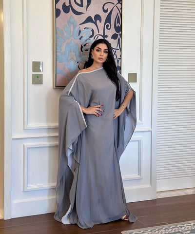 Double layer Kaftan grey