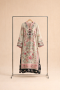 Pink Black Floral Kaftan Shirt