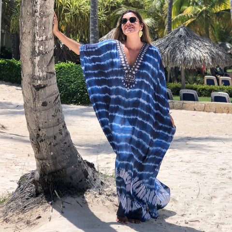 Blue TyeDye Kaftan HLK-0181