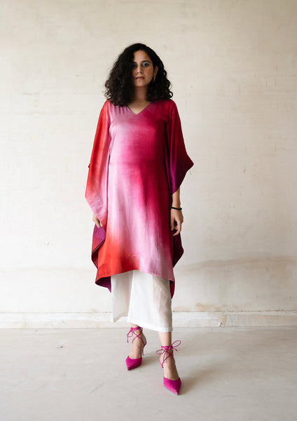 Tiedye Kaftan Pink Set HLK-0039