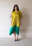 Tiedye Kaftan Yellow Green HLK-0037