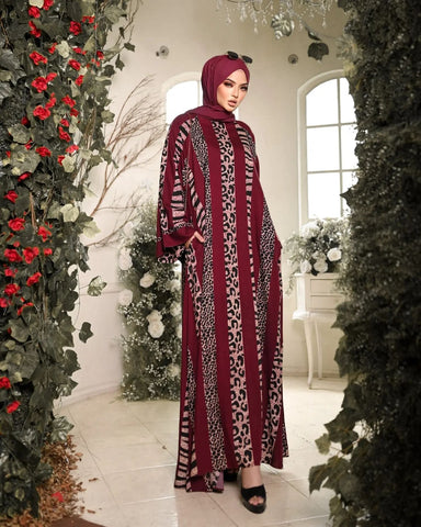 Cheetah Lines Abaya HAC_0048